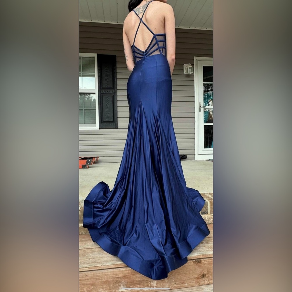 Blue Stacy Skylar Prom Dress